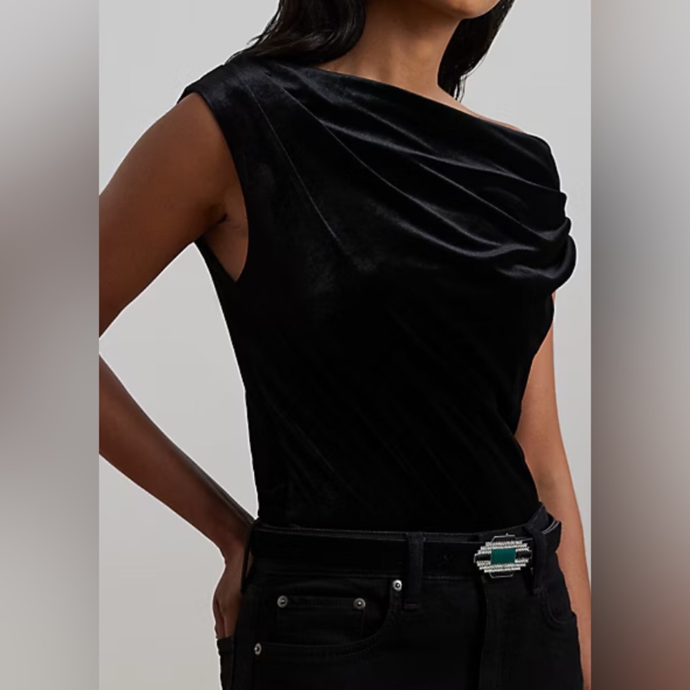 Lauren Ralph Lauren
Stretch Velvet Off-the-Shoulder Blouse
